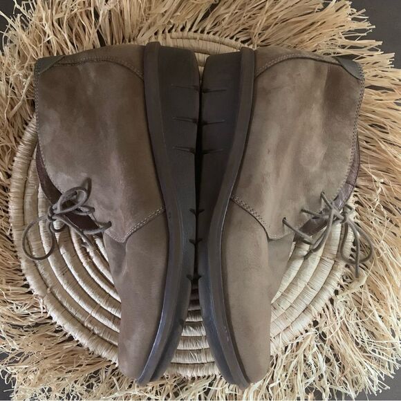 DANSKO Joy Suede Nubuck Walnut Chukka Boot Lace Up Wedge Bootie EU 38 Brown - Picture 10 of 16